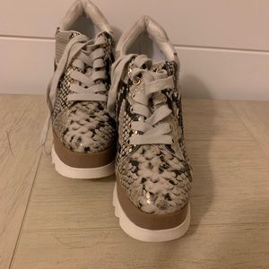 Steve Madden snake skin wedge sneakers